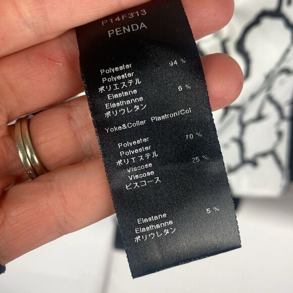 Ann Fontaine Penda Black and White Shift Dress Size 6 - Picture 9 of 11